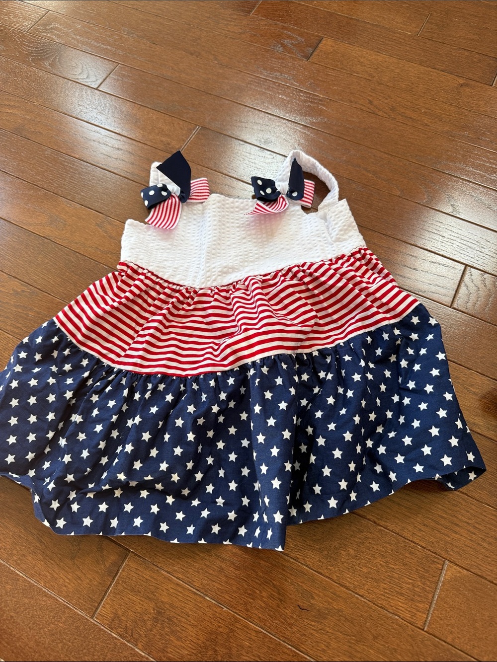 iris & ivy Red, White & Blue Star and Stripe Tiered Sundress